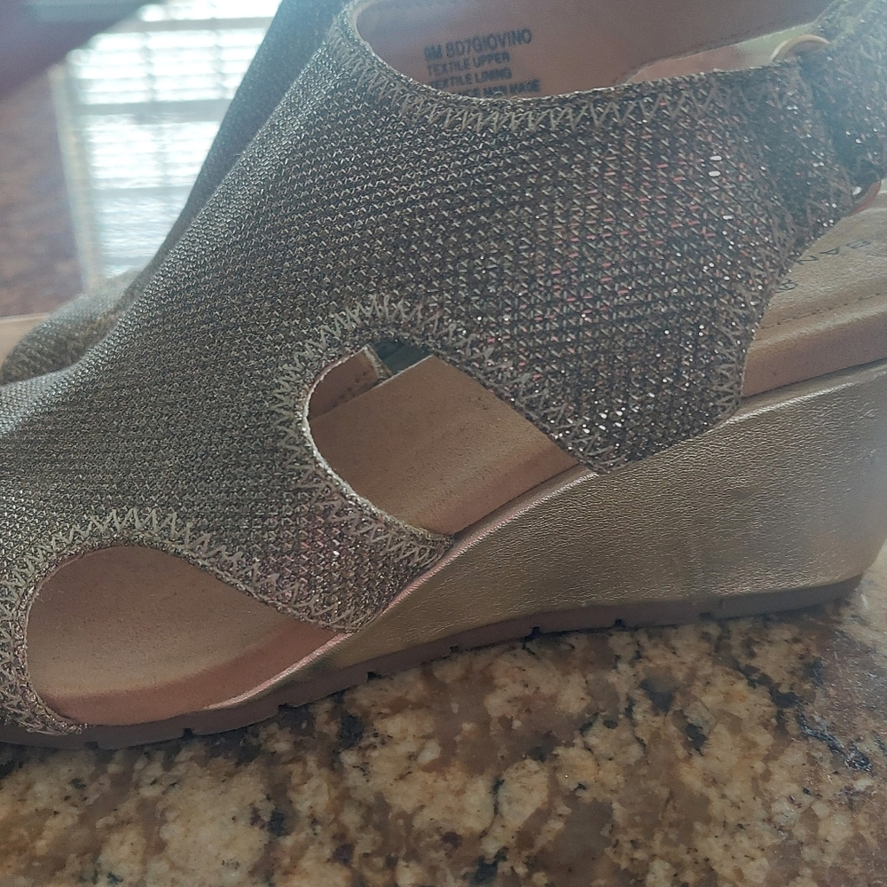 Bandolino Metallic Wedge Sandals